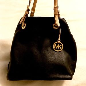 Black Michael Kors mini hobo bag